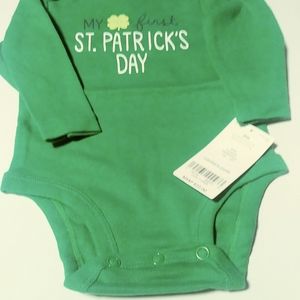 Carters 2 piece Green/ White My First St Patricks